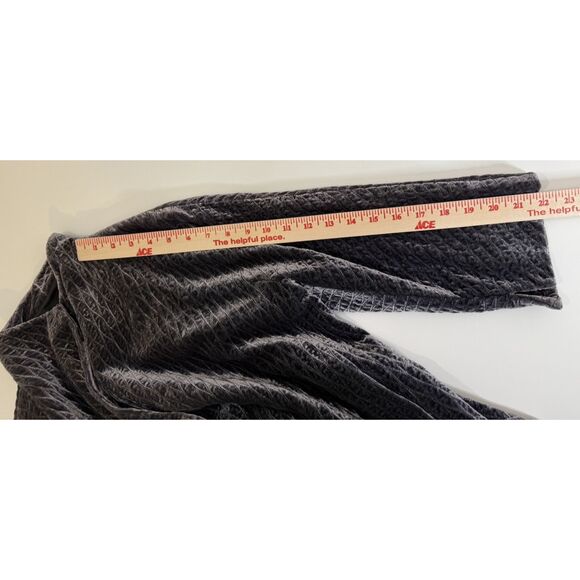 Eileen Fisher Velvet Jacket Petite M Gray Quilted Open Front Formal Silk Blend - Picture 9 of 10